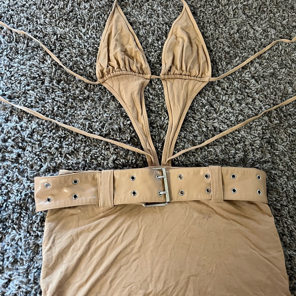 I.AM.GIA Tan Halter Dress - Picture 3 of 6